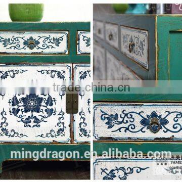 Antique Oriental Furniture-Tibetan Antique Painted Cabinet photo-2