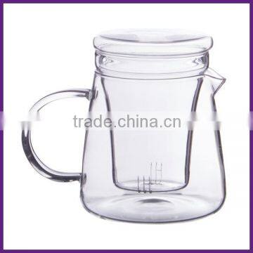 Borosilicate Glass Tea Pot with tea filter for two person use