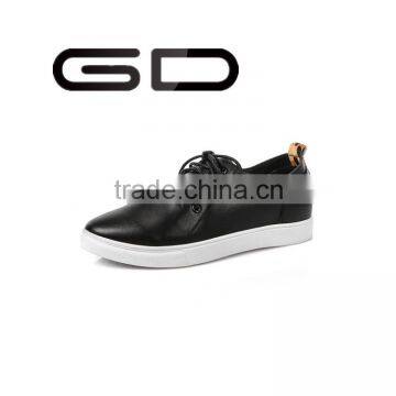 GD flat heel genuine leather neutral style women leisure shoes