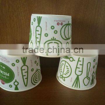 ripple double wall pe coated instant noodles disposable hot soup paper bowl