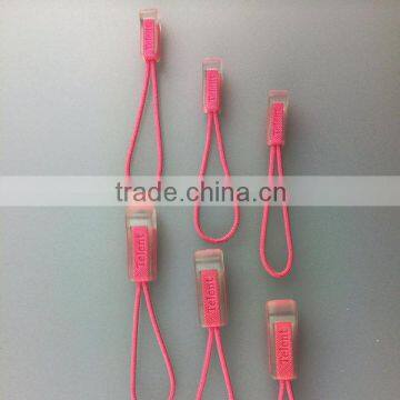 Injection travel bags PVC zipper puller