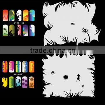 20 Sheets/Lot Airbrush Nail Art STENCIL DESIGNS For Nail Art Template Set No.10