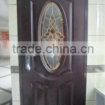 decorative small oval steel glass door