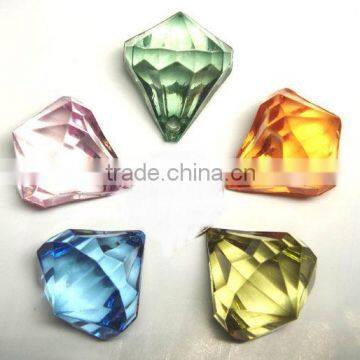 wholesale fashion cheap loose faceted acrylic diamond beads