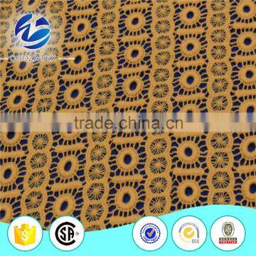 3d flower lace embroidered fabric supplier in China