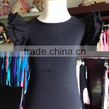 2015 Hot Sale Kids Double Ruffled Tank Tops High Quality Girls Ruffle Shirts Wholesale Baby Ruffle Top photo-3