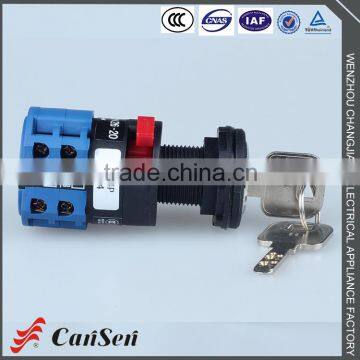 LW26-20 0-1 4P S4 China professional manufacture 3 position key switch