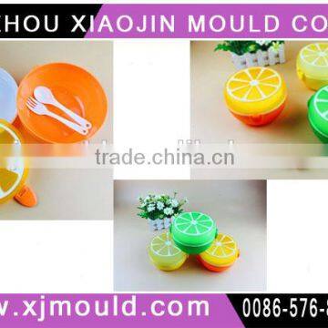 cost-effective students/kids plastic orange pattern lunch box mould wholesale
