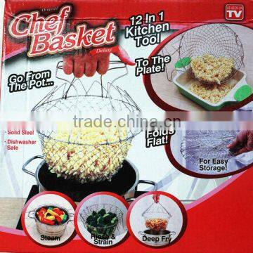 stainless steel 12 in 1chef basket as seen on TV