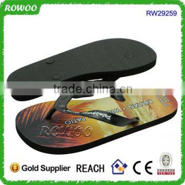 Wholesale Entire Black EVA Sublimation/Heat Transfer Printing Flip Flops photo-2