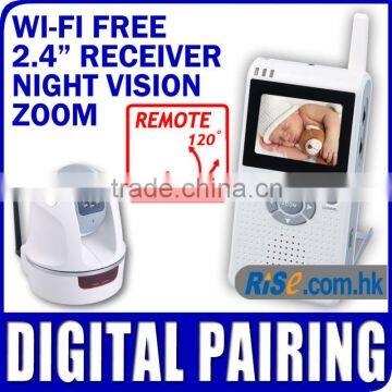 2.4" TFT LCD 2.4 GHz Wireless Pan Tilt PTZ Camera Baby Monitor