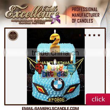 2015 BMW cake candle/ BIRTHDAY letter candle with BLISTER CARD