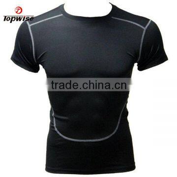 Gym fitness custom solid color mens seamless fitness shirt