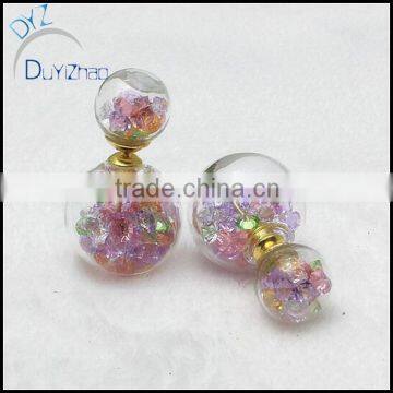 New Arrival Women Double imitation pearl Glass Earrings