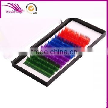 all hand made wholesale rainbow eyelash extension with top quality