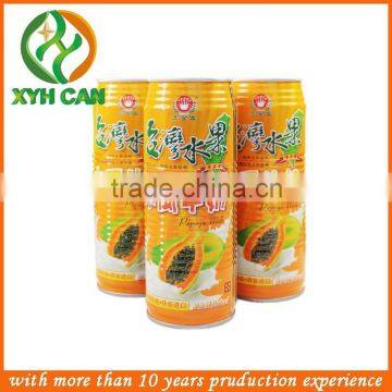 lowest price papaya milk bverage tin can /guava drink packaging can