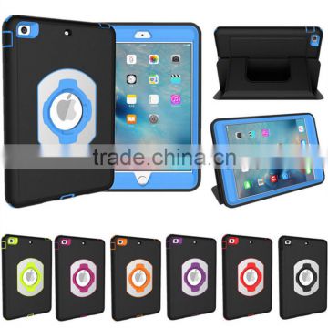 For iPad mini 4 shockproof rubber rotated foldable stand folio cover case                        
                                                                Most Popular