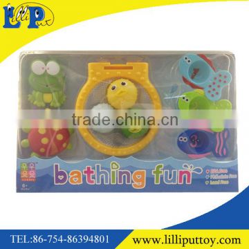 Most popular plastic animal cartoon bath set toy