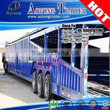 hot sale 2 / 3 axles open-type car carrier vehicle transport trailer