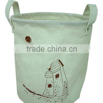 New arrival round bottom blank canvas wholesale tote bag