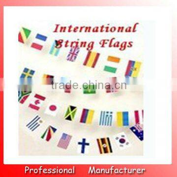 flying promotional custom flags,international string flags,blue yellow red flag