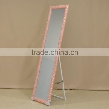 Clear standign dressing light mirror for clothing store