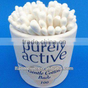 100pcs paper stick cotton swab with paper box