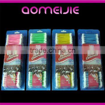 Plastic cotton buds tip makeup tool 350 pcs/box
