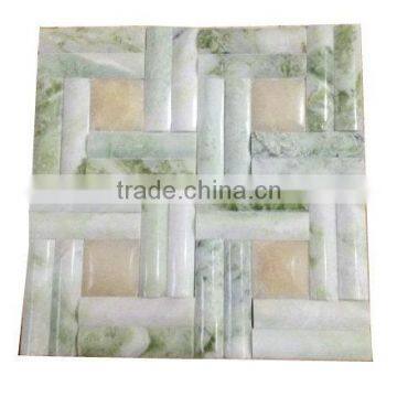 Green Onyx Pinwheel Mosaic Tile