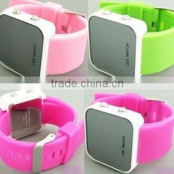 Square Digital silicone led watch unisex