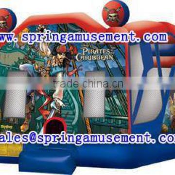 pirates of the caribbean Inflatable combo, inflatable bouncer with slide, inflatable toys