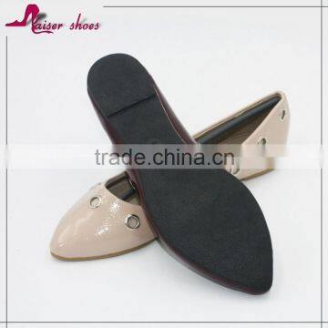 SSK16-622 stylish shinning patent pu upper pointy toe style women ballet flats shoes                        
                                                Quality Choice