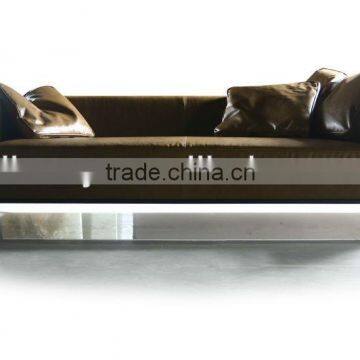 Leather three seat sofa (D-38-3)