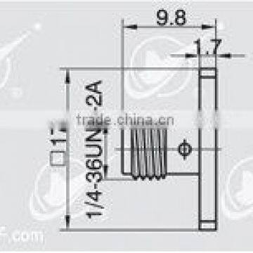 SMA connector with flange mount,micro-strip