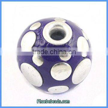 Wholesale Purple Color Indonesia Polymer Metal Clay Beads PCB-M100574