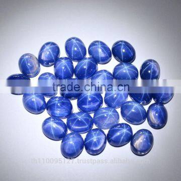 131.40 Ct 8x10 mm Blue Star Sapphire 6 Rays Lab Created Stone