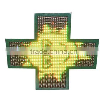 P10 full color no pedestal LED cross pharmacy sign