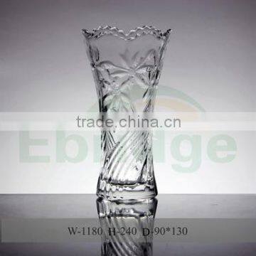 crystal exquisite engraved heavy glass vase