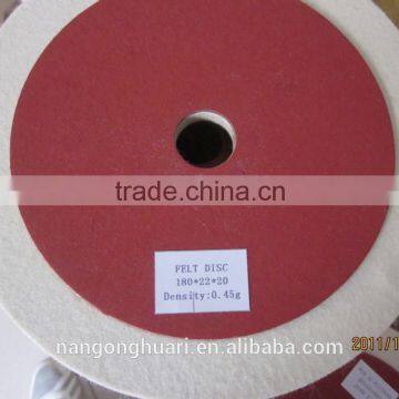 wool felt polishing disc for hardware