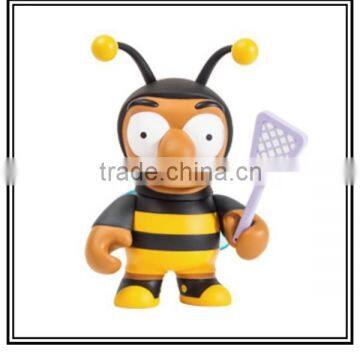 High quality Cartoon Bee Human Figure Vinyl Toy/Customized Cartoon Animals PVC Vinyl Toy For Sale/Made Design Plastic Vinyl Toys