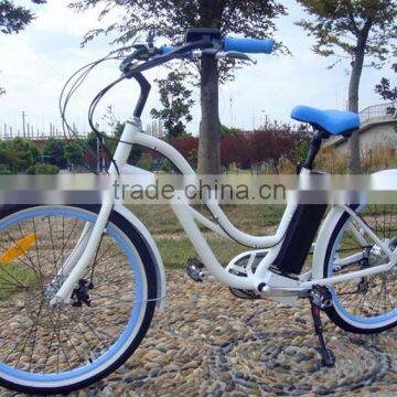 Shanghai vintage electric bicycle with 250w rear hub motor