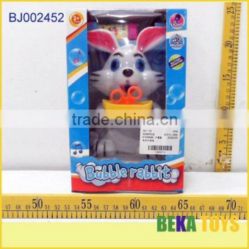 Lovely electronic rabbit toy/ plastic blowing bubble toy