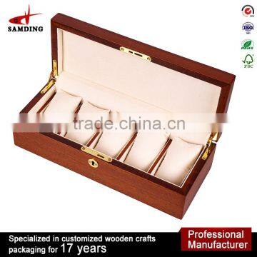 handmade luxury personalized 5 watch cases for mens/box watch for gift