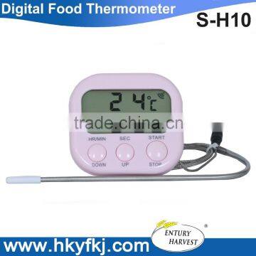 stainless steel electronic food probe thermometer timer