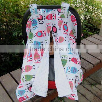 100% Polyester Antipilling Double Sides Car Seat Canopy Minky Baby Tent Cover