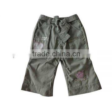 2013 fashion children's pants with cute applique