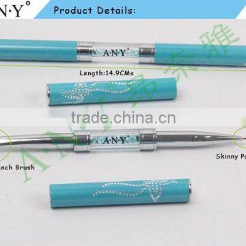 ANY Nail UV Gel Art Paiting Design Rhinestone Two Way Nail Brush Japan Style photo-2