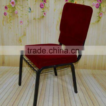 Strong Hot Sale Good Quality Luxury Stackable Church Chairs With Basket and Paper Bag