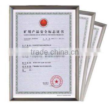 SAFETY CERTIFICATE OF APPROVAL FOR MINING PRODUCTS