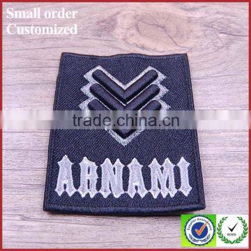 Custom hand embroidery banner family crest blaze textile shield badges